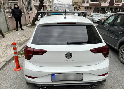 For Volkswagen Polo 5D 2014-2018 Roof Rack Cross Bar Metal Bracket Normal Roof Alu Black