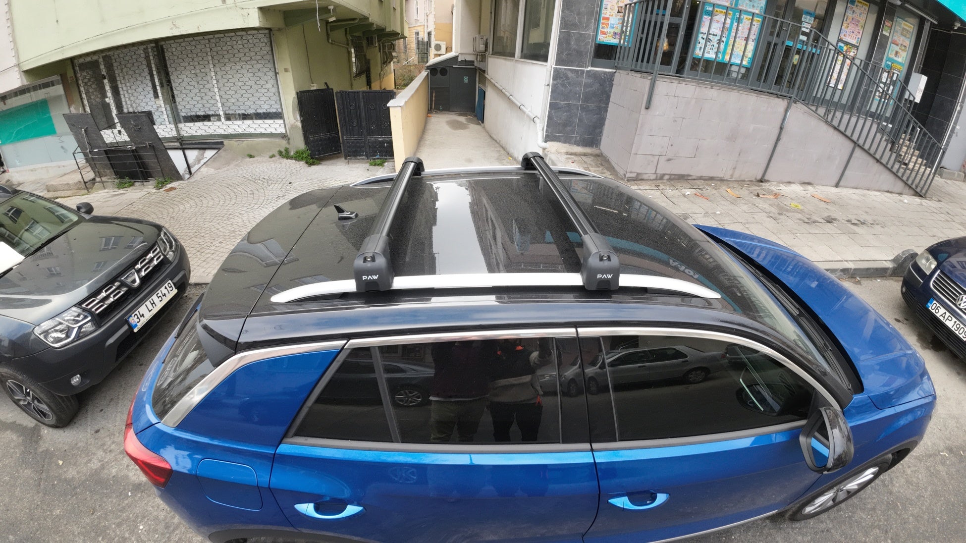 For Volkswagen Taigo 2021--> Roof Rack System, Aluminium Cross Bar, Metal Bracket,Raised Rail, Black