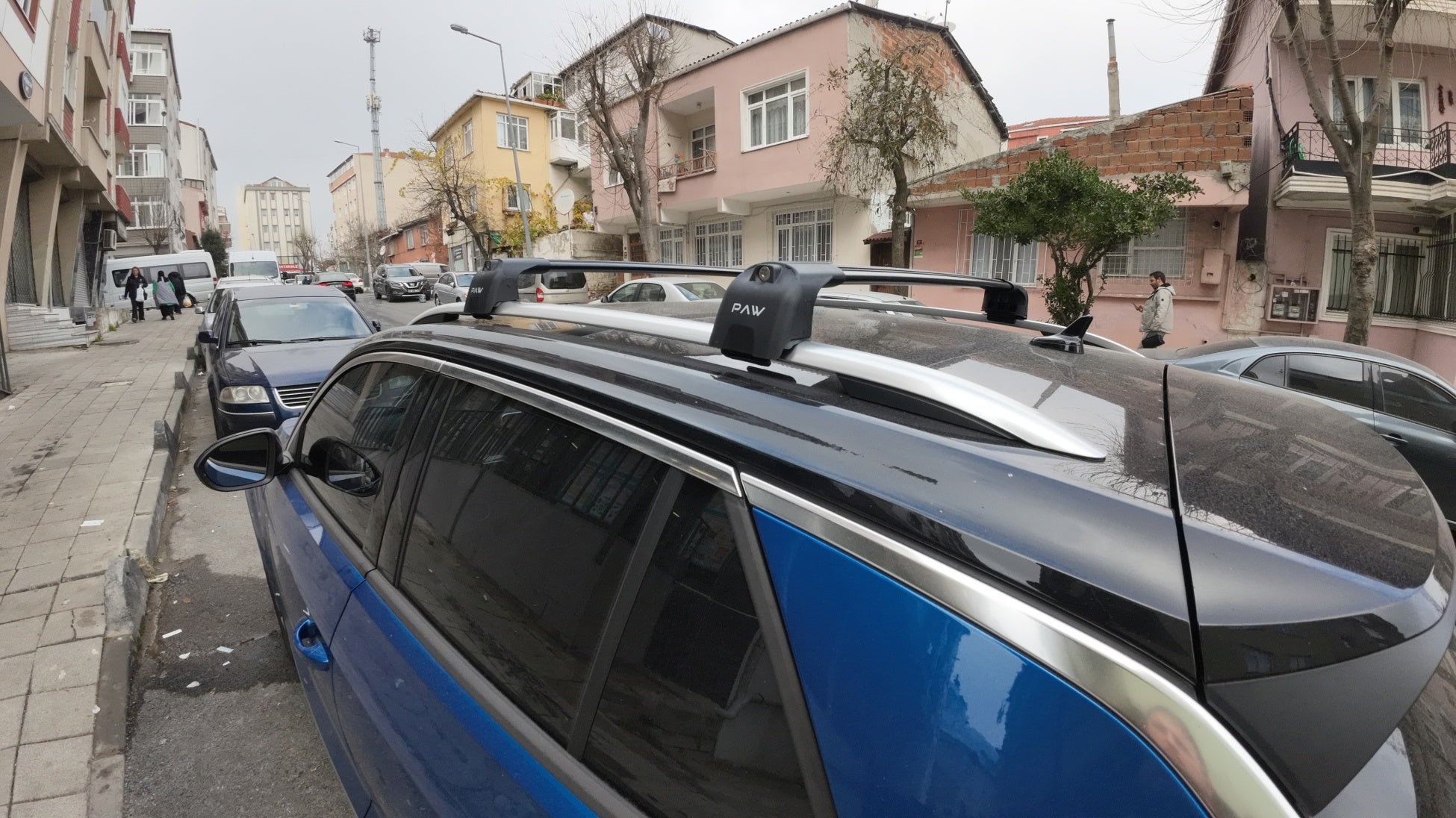 For Volkswagen Taigo 2021--> Roof Rack System, Aluminium Cross Bar, Metal Bracket,Raised Rail, Silver