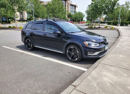 For Volkswagen Golf Alltrack 2014-2020 Roof Rack Cross Bar Raised Rail Black