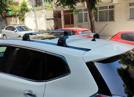 For Nissan X-Trail T32 Roof Rack System, Aluminium Cross Bar, Fix Point, Black 2014-2021