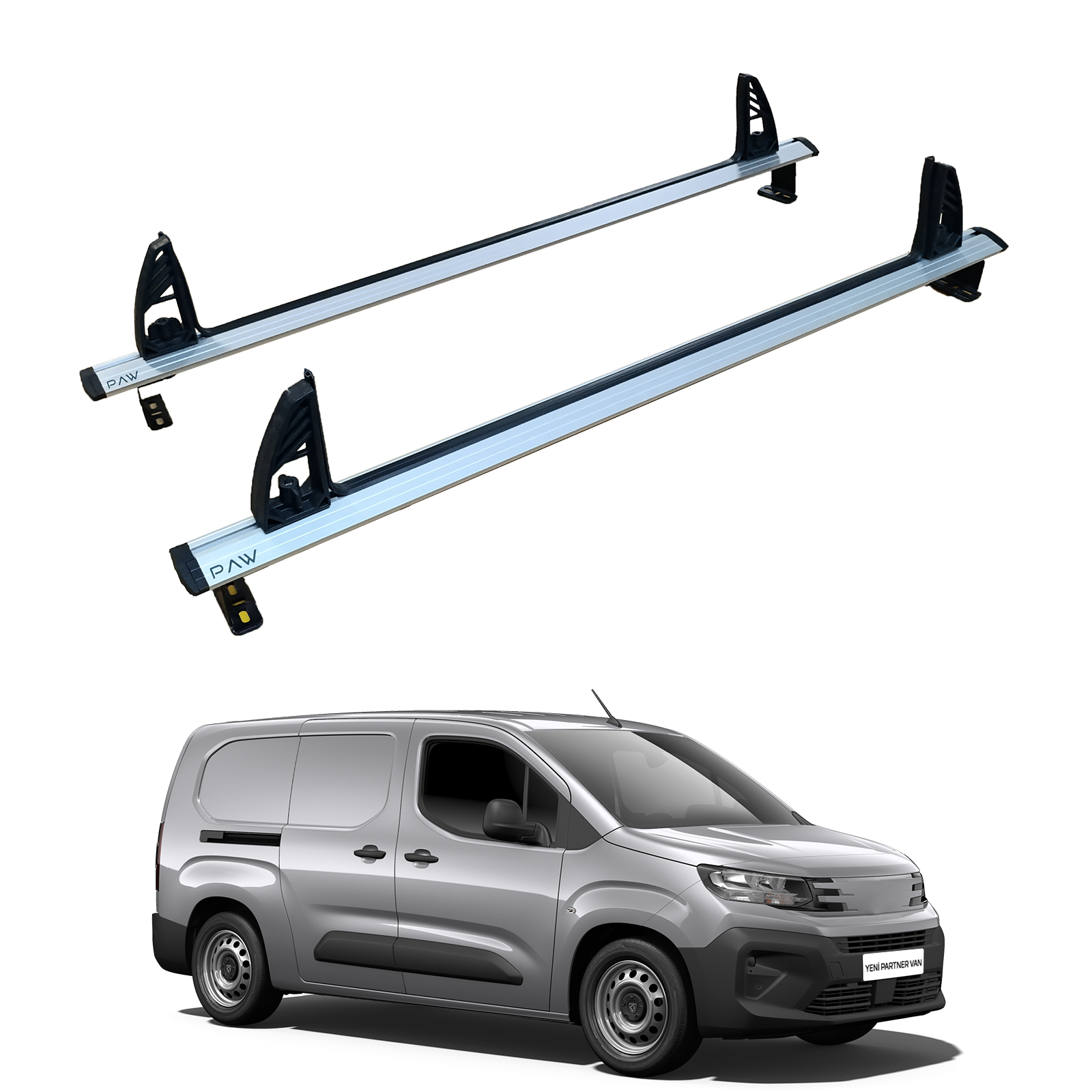 For Toyota Proace City Roof Racks Cross Bars Carrier Alu 2018- Up 2 Qty Silver