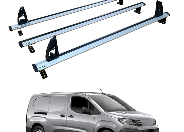 For Toyota Proace City Roof Racks Cross Bars Carrier Alu 2018- Up 3 Qty Black