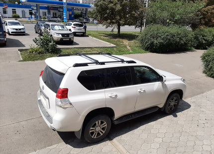 For Toyota Land Cruiser Prado j150 Roof Rack Cross Bars Raised Rail Silver 2009-2022