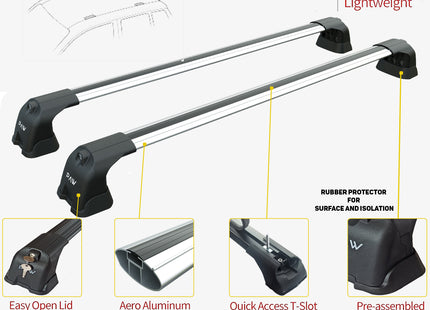 For Opel Vauxhall Astra J Roof Racks Cross Bars Rails Top Carrier Alu Silver