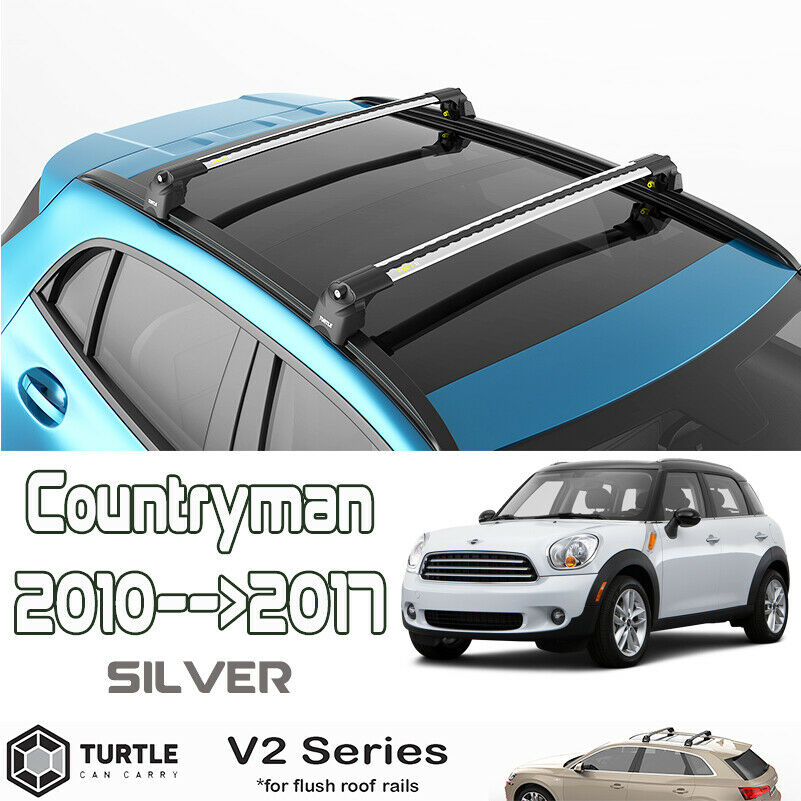 Roof Racks Cross Bars Compatible with Mini Countryman R60, Aluminum Cargo Carrier Crossbars for Flush Roof Rails