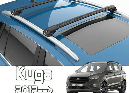 Ford Kuga Roof Rack Cross Bars Air I BLACK 2013--
