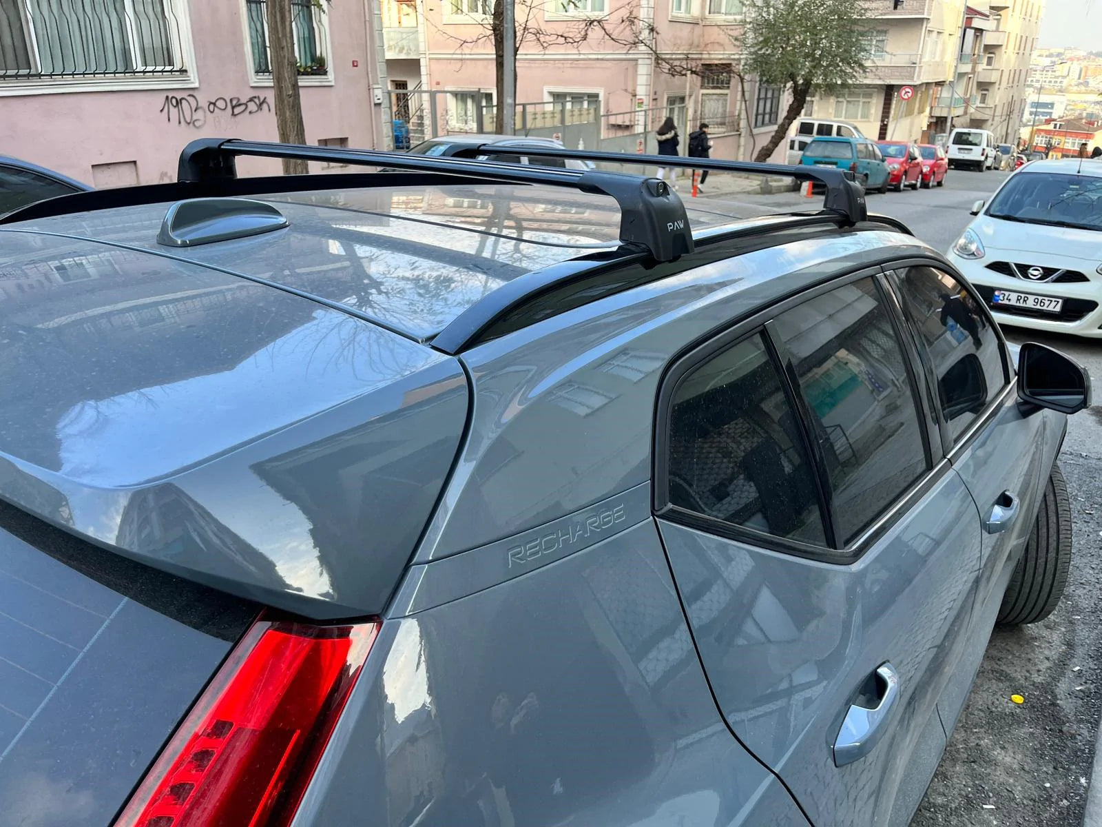 for Volvo XC40 Roof Rack Bars For Vehicles With Flush Roof Rails Black