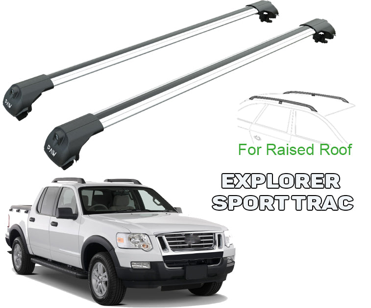 Ford Explorer Sport Trac Roof Rack & Cross Bars Silver Color 2006-2010