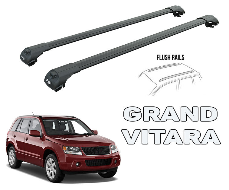 For Suzuki Grand Vitara 2005-2014 Roof Rack System Carrier Cross Bars Aluminum Lockable High Quality of Metal Bracket Black