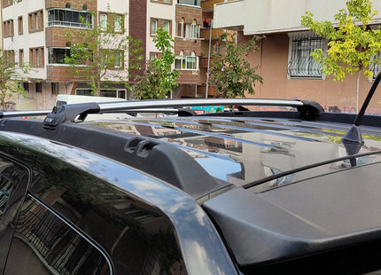 For Jeep Compass 2007-2011 Roof Rack System Carrier Cross Bars Aluminum Lockable High Quality of Metal Bracket Silver