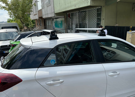 For Hyundai i20 2014-2020 Roof Rack System Carrier Cross Bars Aluminum Lockable High Quality of Metal Bracket Black