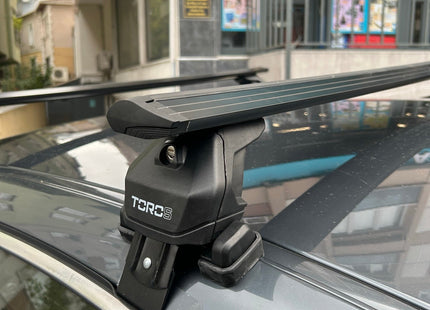 For BMW 5 Series E60 Roof Rack System, Aluminium Cross Bar, Metal Bracket, Normal Roof, Black 2003-2010