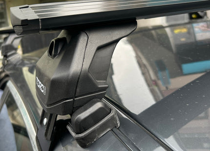 For BMW 5 Series E60 Roof Rack System, Aluminium Cross Bar, Metal Bracket, Normal Roof, Black 2003-2010