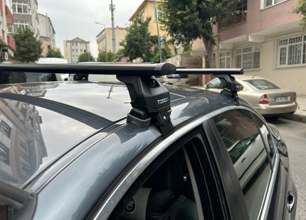 For BMW 5 Series E60 Roof Rack System, Aluminium Cross Bar, Metal Bracket, Normal Roof, Silver 2003-2010