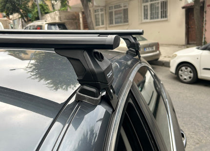 For BMW 5 Series E60 Roof Rack System, Aluminium Cross Bar, Metal Bracket, Normal Roof, Silver 2003-2010