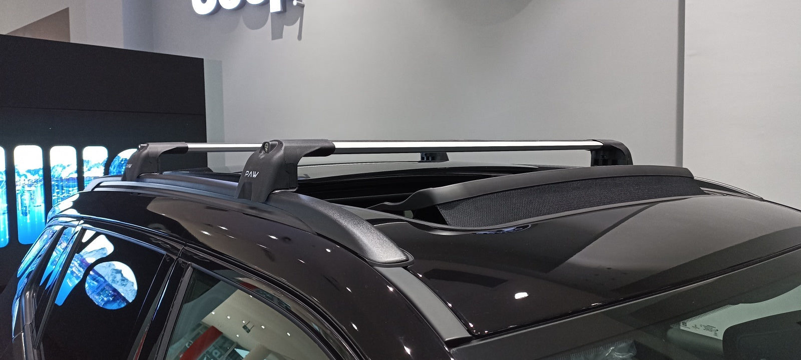 Jeep Compass Roof Rack-Crossbars Fits to for Flush Roof Rails Black Color