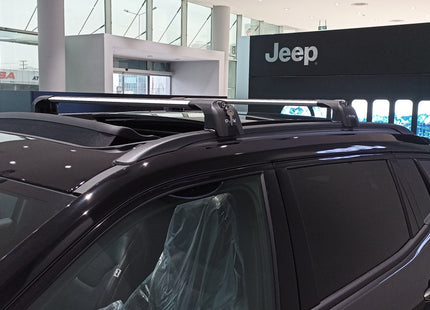 Jeep Compass Roof Rack-Crossbars Fits to for Flush Roof Rails Silver Color