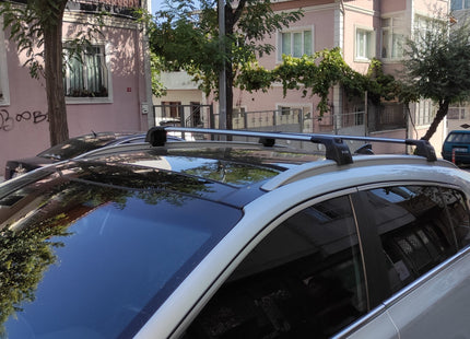 For Volkswagen Tiguan 2018-Up Roof Rack System Carrier Cross Bars Aluminum Lockable High Quality of Metal Bracket Silver