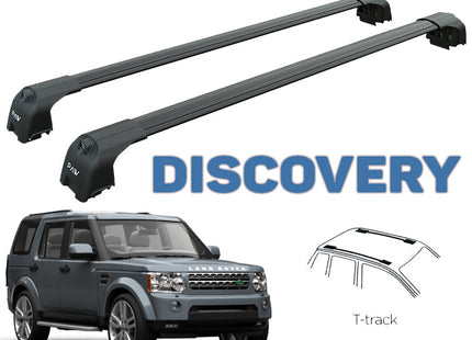 Landrover Discovery 4 T Track Roof Racks Cross Bars Rails Top Carrier Alu Black