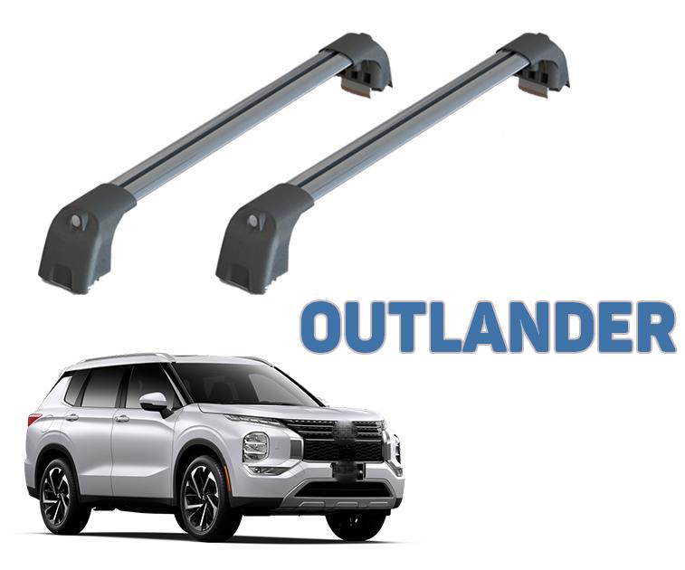 Mitsubishi Outlander Roof Rack Bars For Vehicles With Flush Roof Rails Silver Color