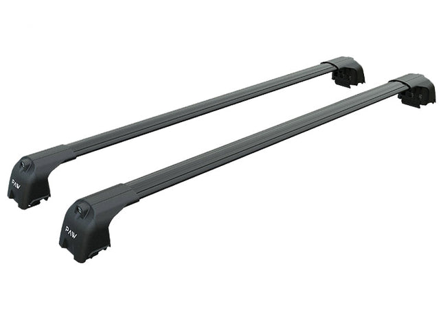For BMW X6 F16 2015-2019 Roof Rack System, Aluminium Cross Bar, Metal Bracket, Flush Rail, Black