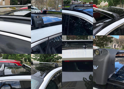 For BMW X6 F16 2015-2019 Roof Rack System, Aluminium Cross Bar, Metal Bracket, Flush Rail, Silver