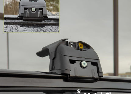 For BMW X6 F16 2015-2019 Roof Rack System, Aluminium Cross Bar, Metal Bracket, Flush Rail, Silver