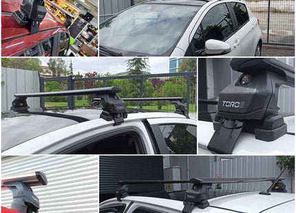 For Volkswagen E-UP 2013--> Roof Rack System, Aluminium Cross Bar, Metal Bracket, Normal Roof, Silver