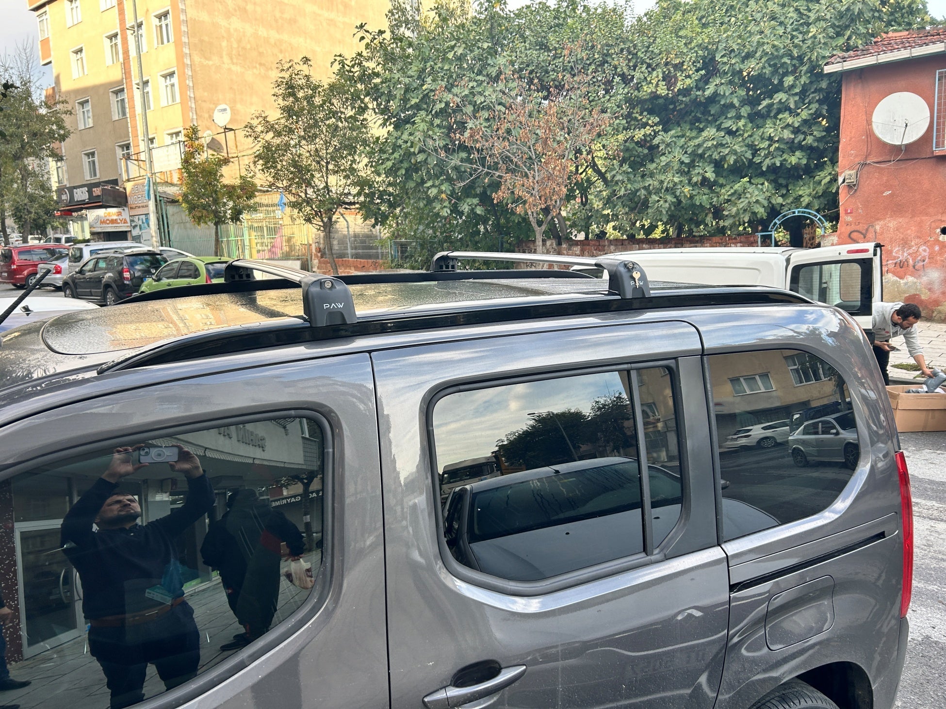 For Peugeot Rifter Roof Rack System, Aluminium Cross Bar, Metal Bracket, Flush Rail, Black 2023- Up