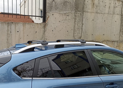 For Volkswagen Touran 2010-->2015 Roof Rack System, Aluminium Cross Bar, Metal Bracket,Raised Rail, Silver