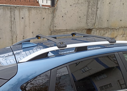 For Volkswagen Touran 2015--> Roof Rack System, Aluminium Cross Bar, Metal Bracket,Raised Rail, Silver