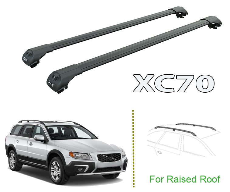 to fit Volvo XC70 Roof Racks Cross Bars Carrier Rails Roof Bar Black 2001-2016