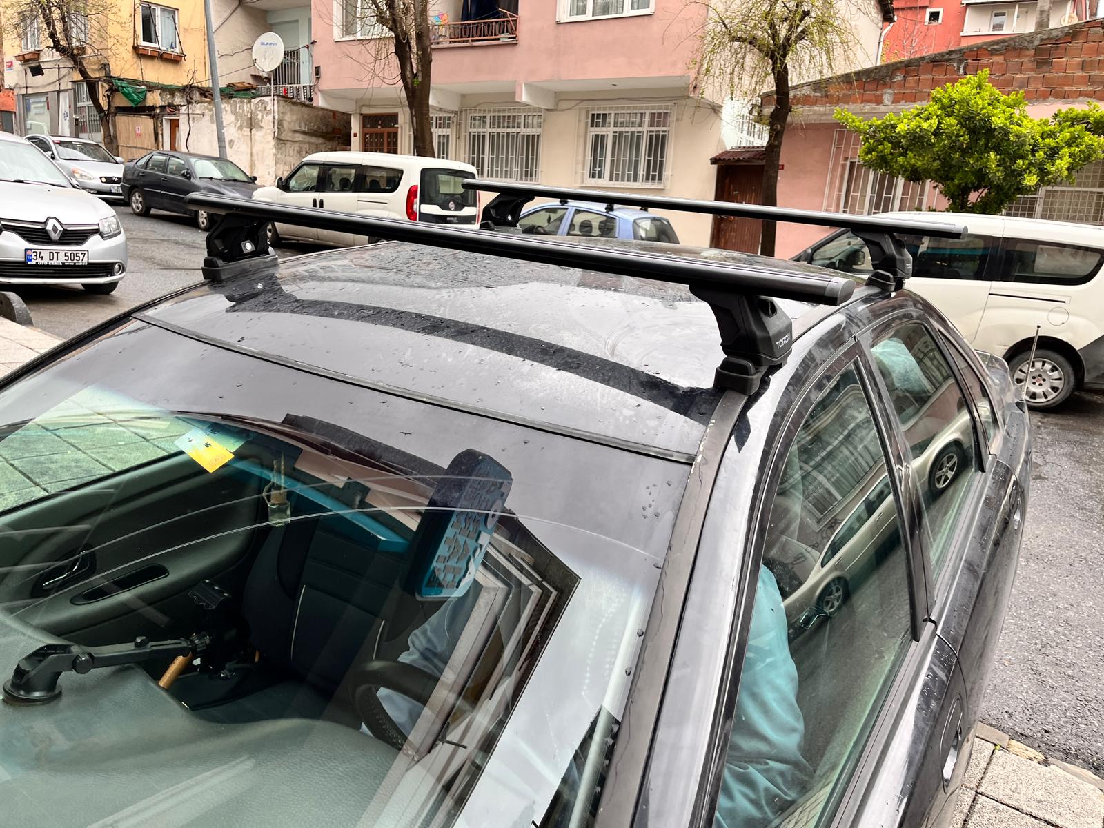 For Volvo S40 Sedan Roof Rack System Carrier Cross Bars Aluminum Lockable High Quality of Metal Bracket Black