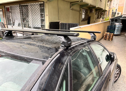 For Volvo S40 Sedan Roof Rack System Carrier Cross Bars Aluminum Lockable High Quality of Metal Bracket Black