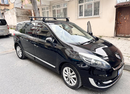 For Renault Scenic Roof Rack System Carrier Cross Bars Aluminum Lockable High Quality of Metal Bracket Black