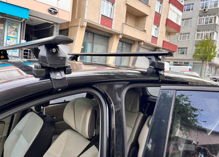 For Renault Scenic Roof Rack System Carrier Cross Bars Aluminum Lockable High Quality of Metal Bracket Silver