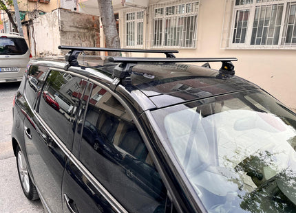 For Renault Scenic Roof Rack System Carrier Cross Bars Aluminum Lockable High Quality of Metal Bracket Silver