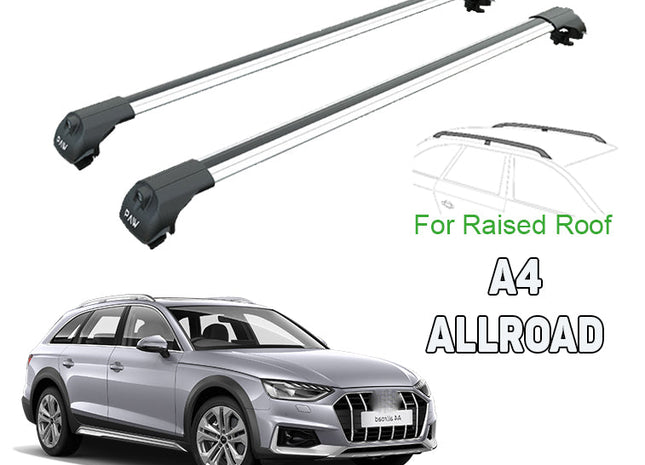 for Audi A4 Allroad B9 Roof Rack & Cross Bars 2017--> Color Silver