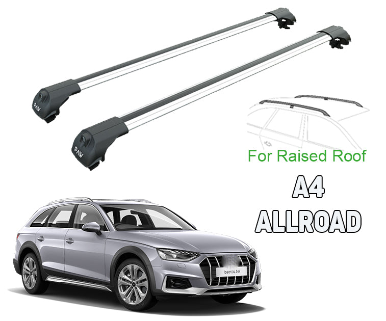 for Audi A4 Allroad B9 Roof Rack & Cross Bars 2017--> Color Silver