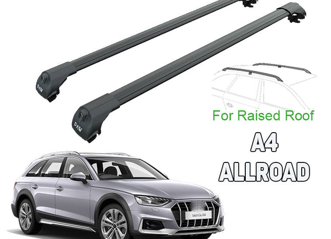 for Audi A4 Allroad B9 Roof Rack & Cross Bars 2017--> Color Black