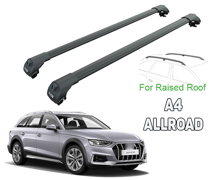 for Audi A4 Allroad B9 Roof Rack & Cross Bars 2017--> Color Black