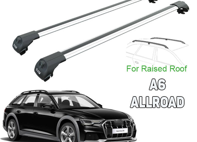 for Audi A6 C8 Allroad Roof Rack & Cross Bars 2019- Up Color Silver
