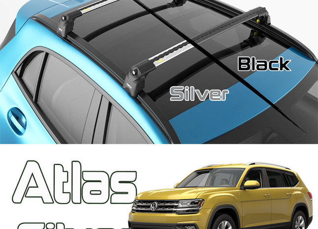 VW Atlas Roof Rack-Crossbars Fits to for Flush Roof Rails Silver