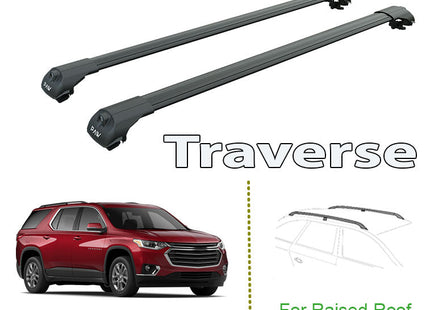 Chevrolet Traverse Roof Rack & Cross Bars Black Color 2018--