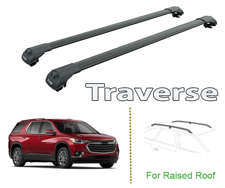 Chevrolet Traverse Roof Rack & Cross Bars Black Color 2018--