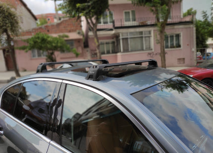 For BMW 5 Series G30 2007-2020 Roof Rack System, Aluminium Cross Bar, Metal Bracket, Fix Point, Black