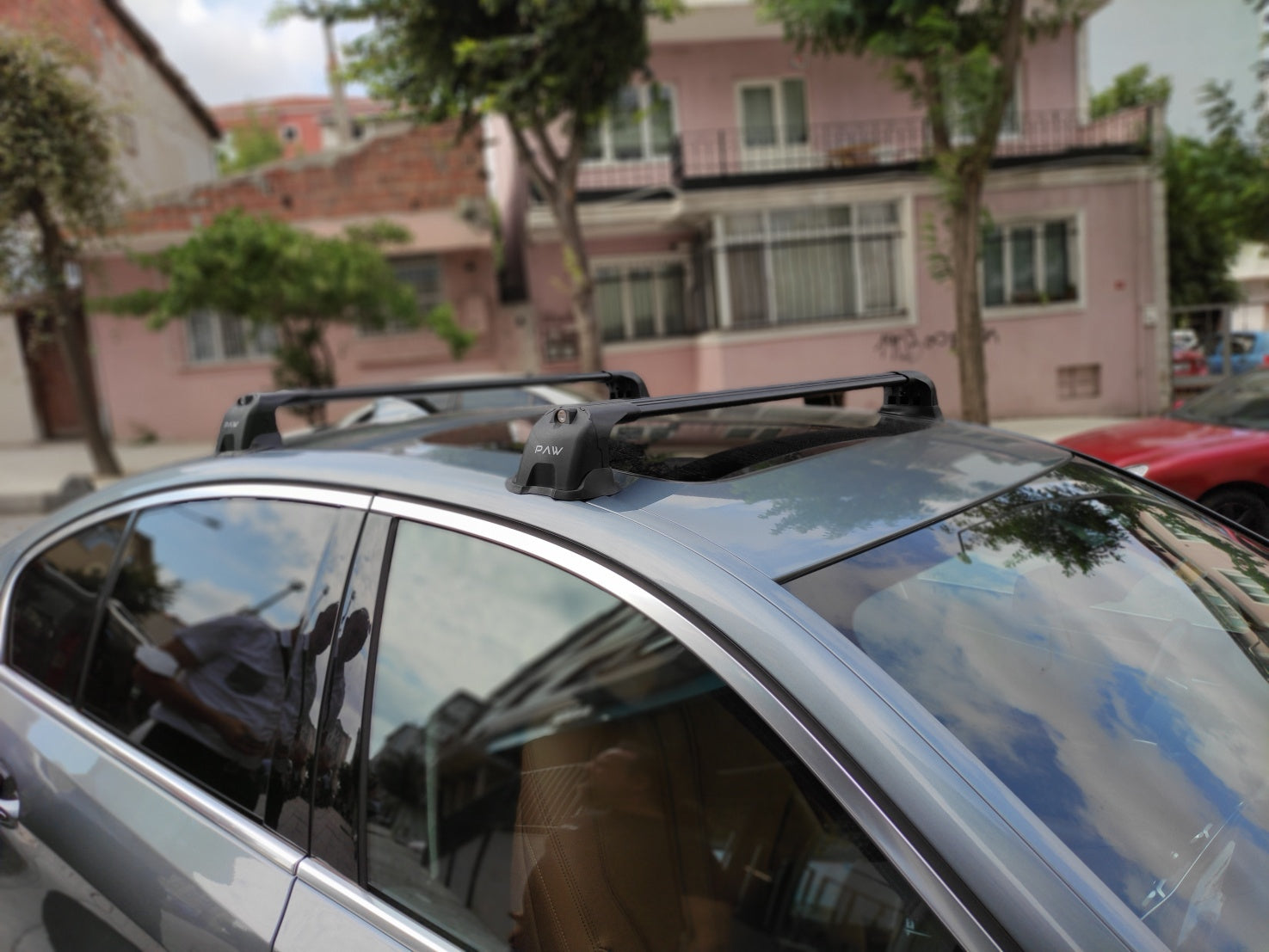 For BMW 5 Series G30 2007-2020 Roof Rack System, Aluminium Cross Bar, Metal Bracket, Fix Point, Silver