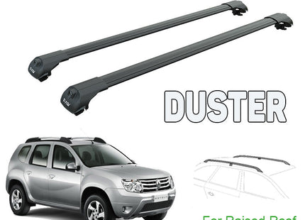 Dacia Duster Roof Rack Bars For Vehicles With Raised Roof Rails 2010-2014 Black Color