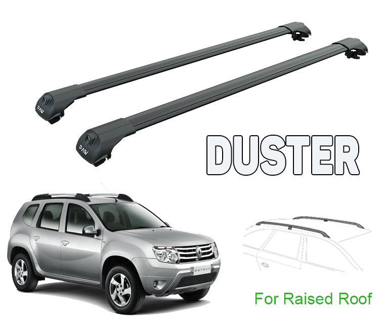 Dacia Duster Roof Rack Bars For Vehicles With Raised Roof Rails 2010-2014 Black Color